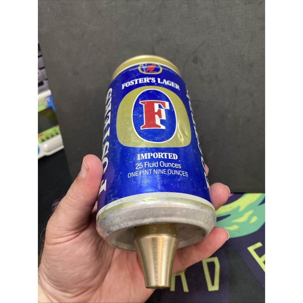 FOSTERS LAGER BEER CAN 7-1/2 INCH TAP HANDLE Beer Tap